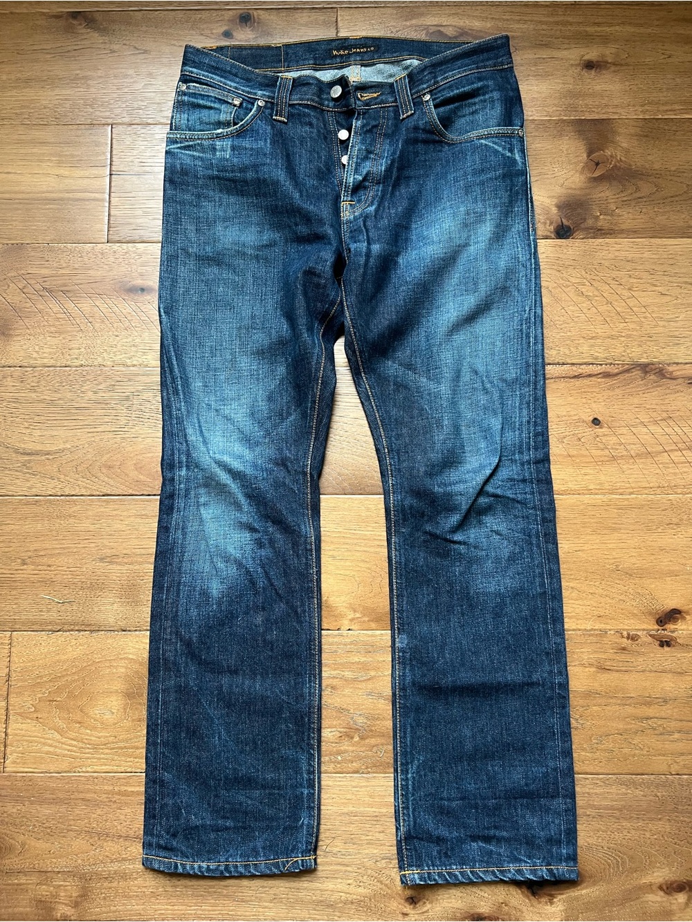 Nudie Denim Jeans Average Joe 32 x 30 Button Fly Classic Straight Fit